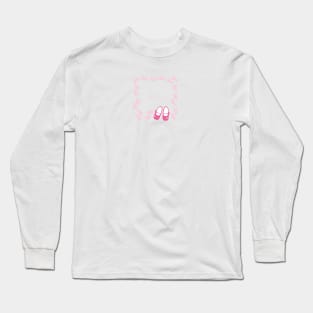 Pink baby shoes arrival card Long Sleeve T-Shirt